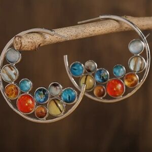 Geometric Hoop Style Earrings